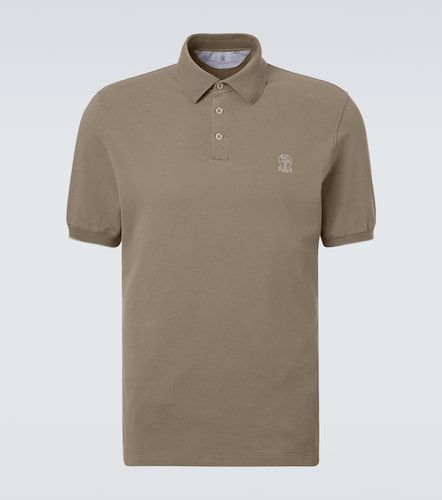 Polo en coton à logo - Brunello Cucinelli - Modalova