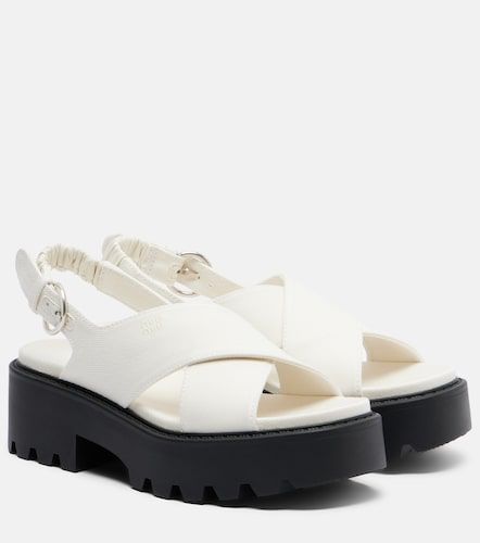 Sandales slingback à plateforme - Miu Miu - Modalova