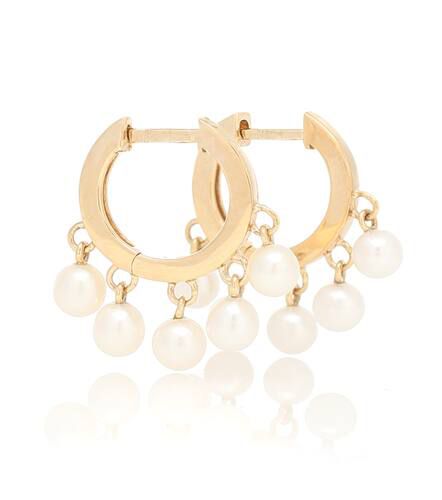 Boucles d'oreilles en or 14 ct à perles - Sydney Evan - Modalova
