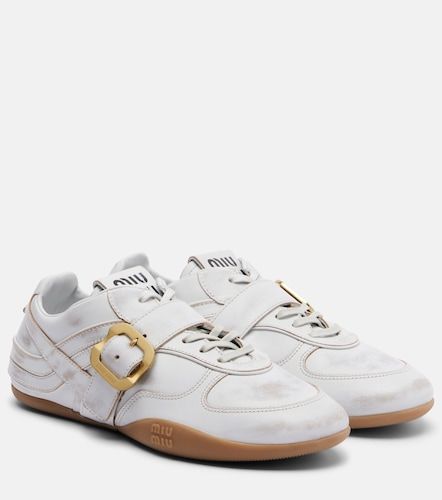 Miu Miu Baskets Gymnasium en cuir - Miu Miu - Modalova