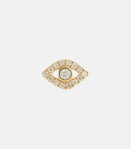Boucle d’oreille unique Evil Eye en or 14 ct et diamants - Sydney Evan - Modalova