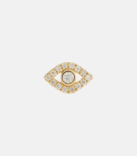 Boucle d’oreille unique Evil Eye en or 14 ct et diamants - Sydney Evan - Modalova