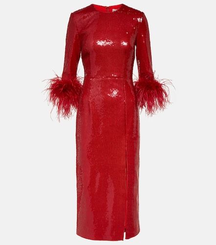 Robe Nika à sequins et plumes - Rebecca Vallance - Modalova