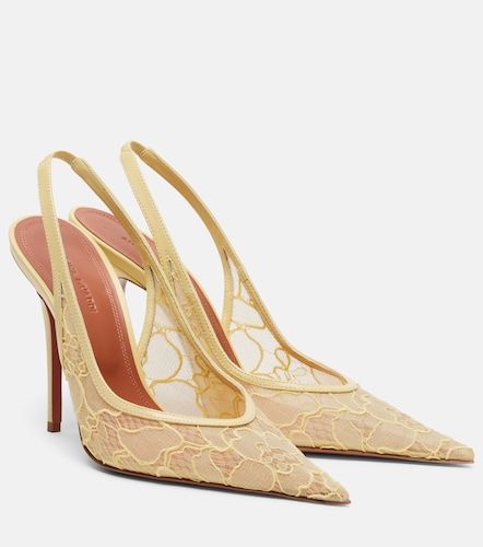 Escarpins slingback Anok en dentelle - Amina Muaddi - Modalova