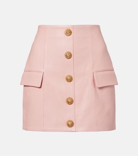 Balmain Mini-jupe en cuir - Balmain - Modalova