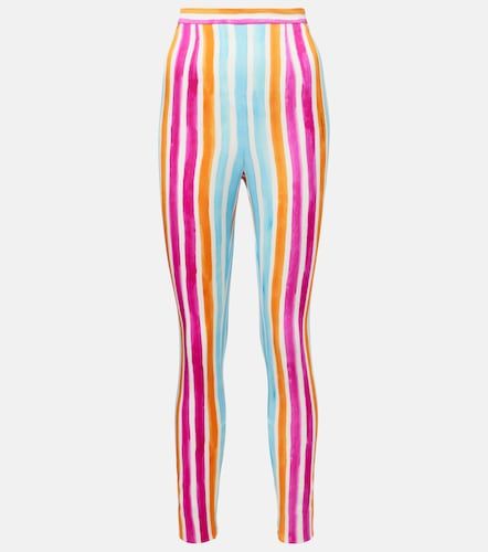 Legging rayé en soie mélangée - Dolce&Gabbana - Modalova