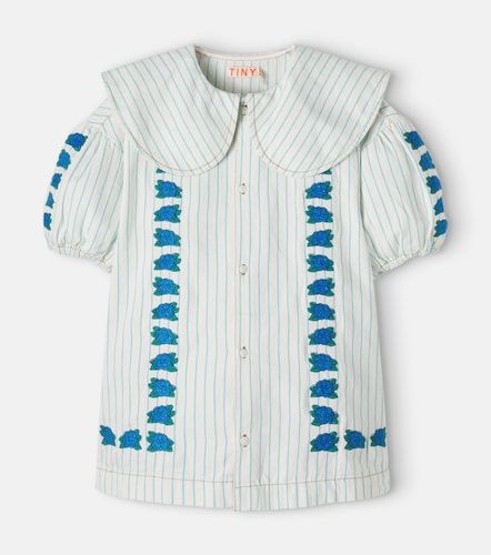 Robe Blue Flowers en coton - Tinycottons - Modalova