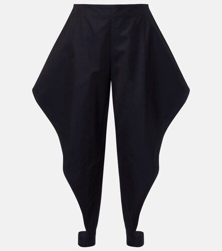Alaïa Pantalon fuselé en coton à volants - Alaia - Modalova