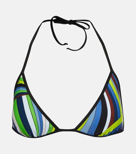 Haut de bikini triangle imprimé - Pucci - Modalova