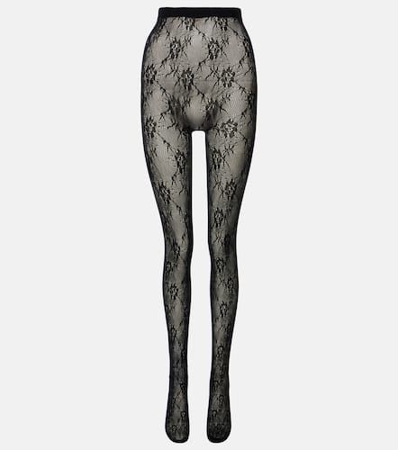 Collants en dentelle à fleurs - Saint Laurent - Modalova