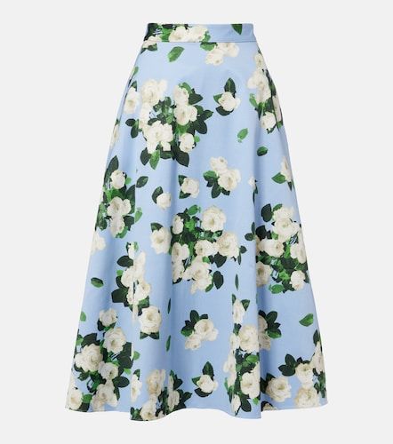 Jupe midi à fleurs - Carolina Herrera - Modalova