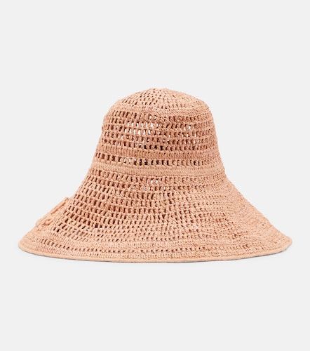 Chloé Chapeau de soleil en raphia à logo - Chloe - Modalova