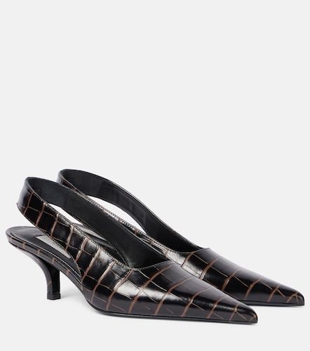 Escarpins slingback en cuir façon croco - Toteme - Modalova