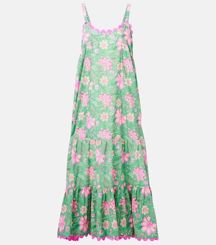 Robe longue en coton à imprimé - Juliet Dunn - Modalova