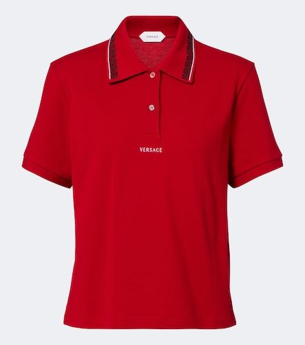 Versace Polo Greca en coton - Versace - Modalova