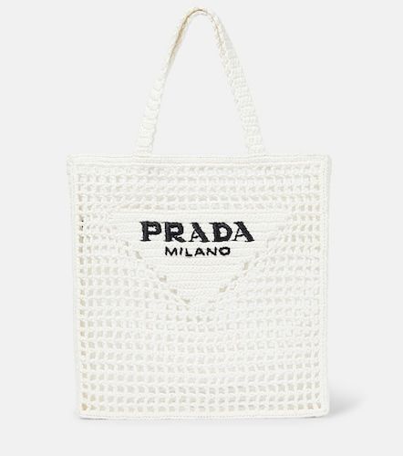 Cabas Small en crochet à effet en raphia - Prada - Modalova