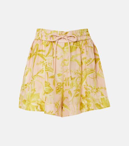 Short Golden Relaxed en soie à fleurs - Zimmermann - Modalova