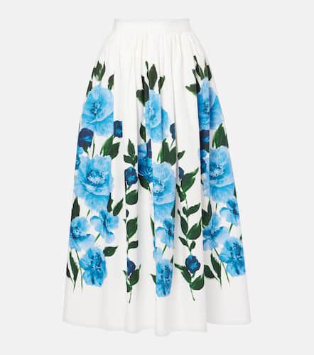 Erdem Jupe midi en coton à fleurs - Erdem - Modalova