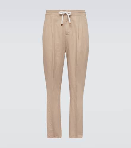 Pantalon en lin et coton - Brunello Cucinelli - Modalova