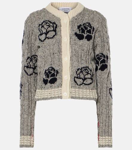 Cardigan Rose en laine et mohair - Thom Browne - Modalova