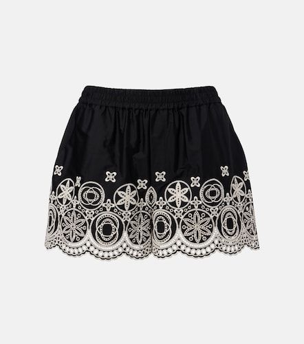 Short Pull-Up en coton à broderie - La DoubleJ - Modalova
