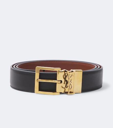 Ceinture réversible Cassandre en cuir - Saint Laurent - Modalova
