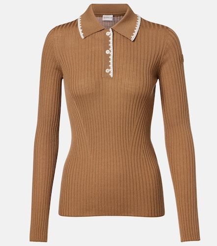 Moncler Polo en laine vierge - Moncler - Modalova