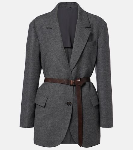 Blazer ceinturé en laine et cachemire - Brunello Cucinelli - Modalova