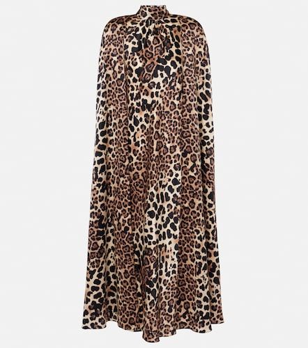 Robe à cape en soie à imprimé léopard - Rodarte - Modalova