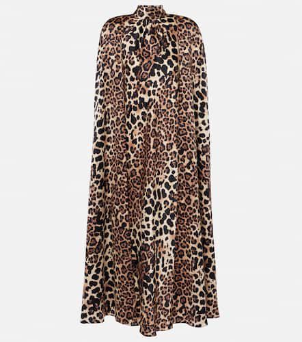 Robe longue en soie à motif léopard - Rodarte - Modalova