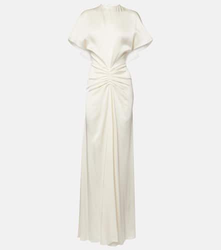 Robe longue en crêpe de satin - Victoria Beckham - Modalova