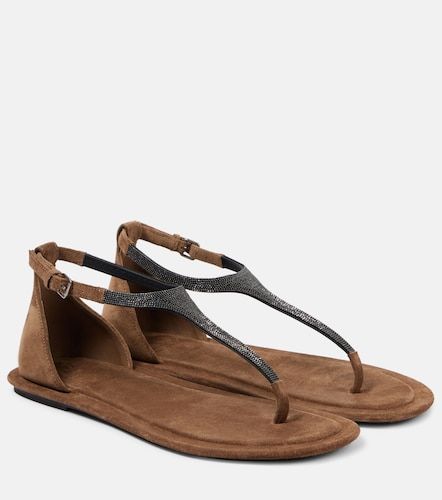 Sandales Monili en daim - Brunello Cucinelli - Modalova