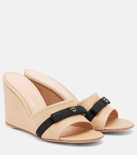 Mules compensées Minou en raphia - Gianvito Rossi - Modalova