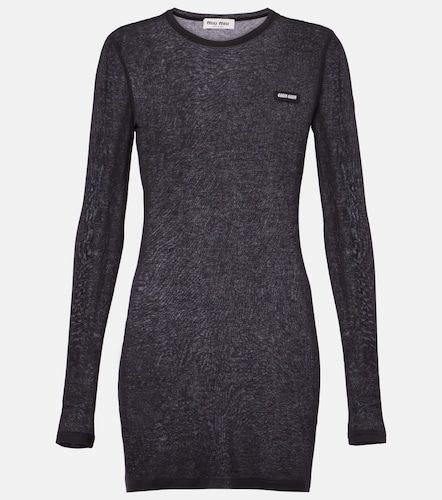 Miu Miu Robe en coton à logo - Miu Miu - Modalova