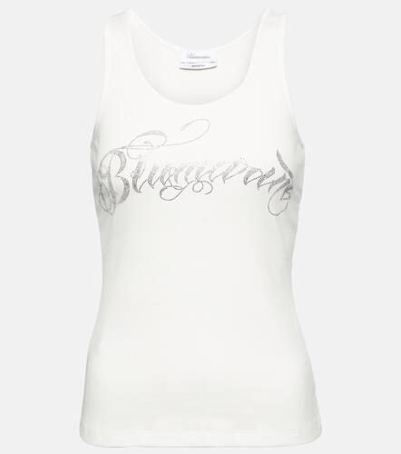 Top en coton mélangé à logo - Blumarine - Modalova