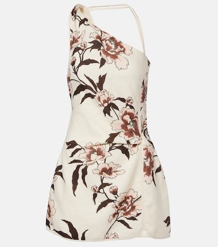 Robe asymétrique en lin à fleurs - SIR - Modalova