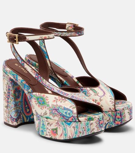 Etro Sandales à plateau en toile - Etro - Modalova