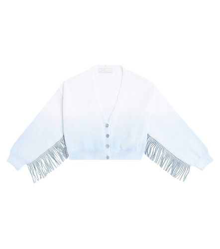 Cardigan ombré en coton à franges - Monnalisa - Modalova