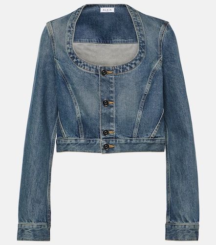 Alaïa Veste en denim cropped - Alaia - Modalova
