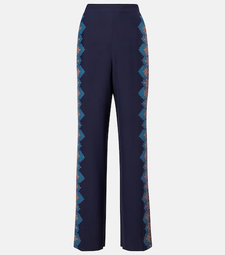 Pantalon droit imprimé en crêpe de soie - Etro - Modalova