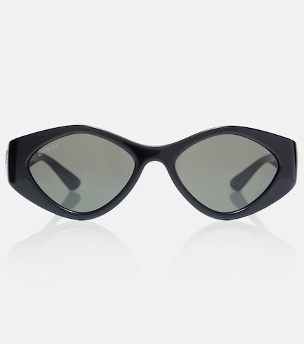 Lunettes de soleil ovales Interlocking G - Gucci - Modalova