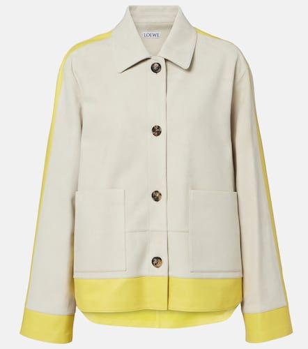 Veste en daim à finitions en cuir - Loewe - Modalova