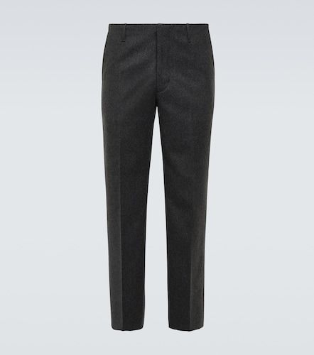 Pantalon droit en flanelle de laine - Prada - Modalova