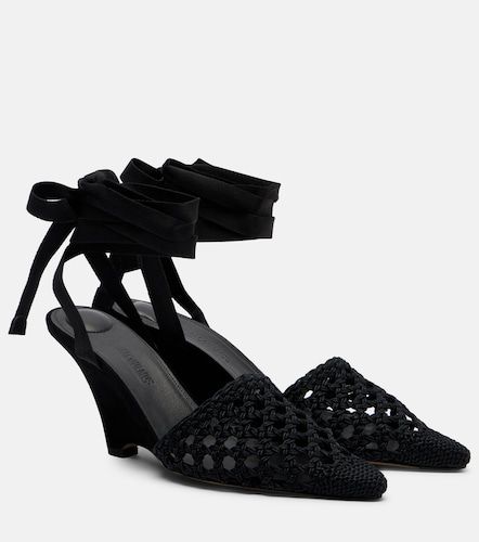 Escarpins compensés à effet raphia - Jacquemus - Modalova