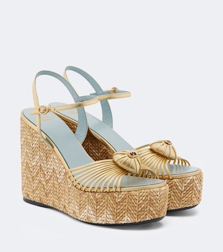Sandales compensées Cœur Royal en cuir - Valentino Garavani - Modalova