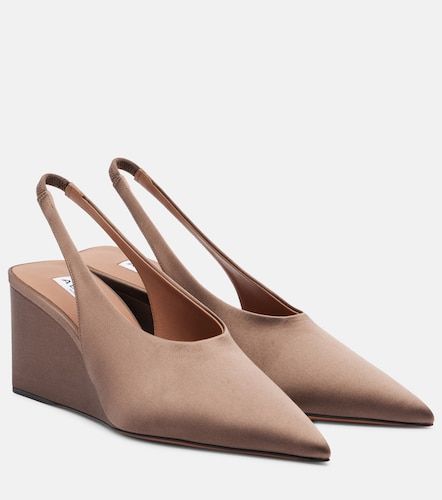 Alaïa Escarpins compensés Cube 75 en satin - Alaia - Modalova