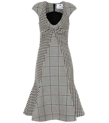 Robe midi en laine à carreaux - Marine Serre - Modalova