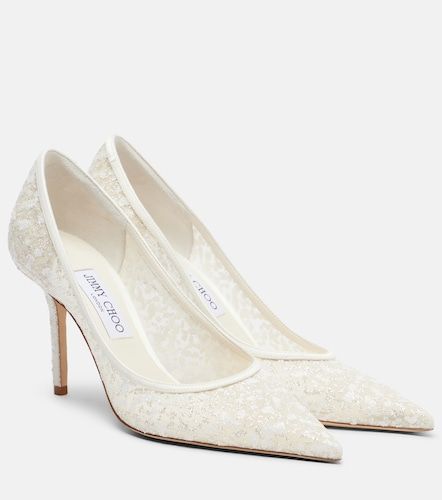 Escarpins Love brodés en mesh - Jimmy Choo - Modalova