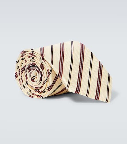 Cravate rayée en soie - Dries Van Noten - Modalova