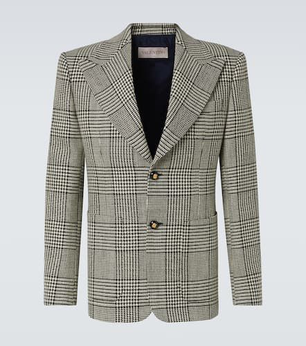 Blazer en laine vierge à carreaux - Valentino - Modalova